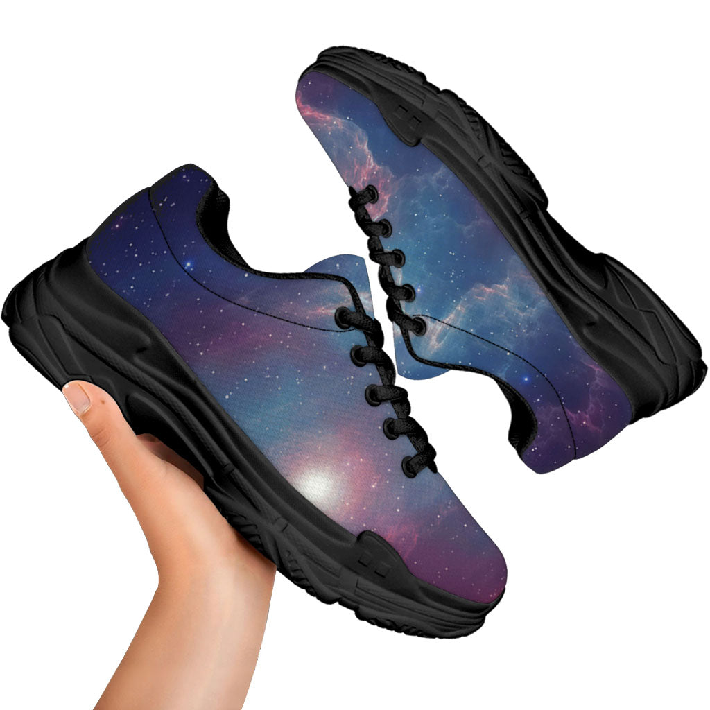 Dark Universe Galaxy Deep Space Print Black Chunky Shoes