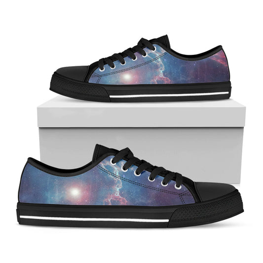 Dark Universe Galaxy Deep Space Print Black Low Top Sneakers