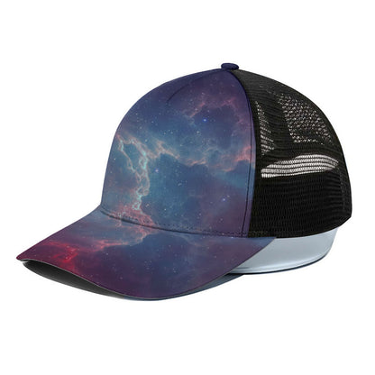 Dark Universe Galaxy Deep Space Print Black Mesh Trucker Cap