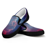 Dark Universe Galaxy Deep Space Print Black Slip On Sneakers