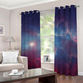 Dark Universe Galaxy Deep Space Print Dimout Grommet Curtains