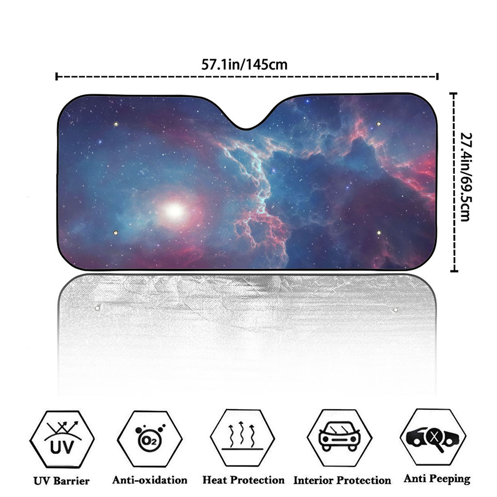 Dark Universe Galaxy Deep Space Print Car Windshield Sun Shade