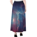 Dark Universe Galaxy Deep Space Print Chiffon Maxi Skirt