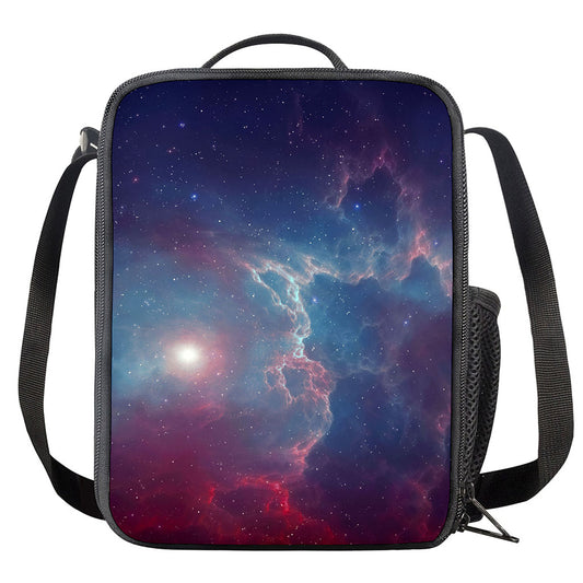 Dark Universe Galaxy Deep Space Print Crossbody Lunch Bag
