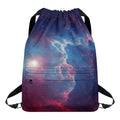 Dark Universe Galaxy Deep Space Print Drawstring Backpack