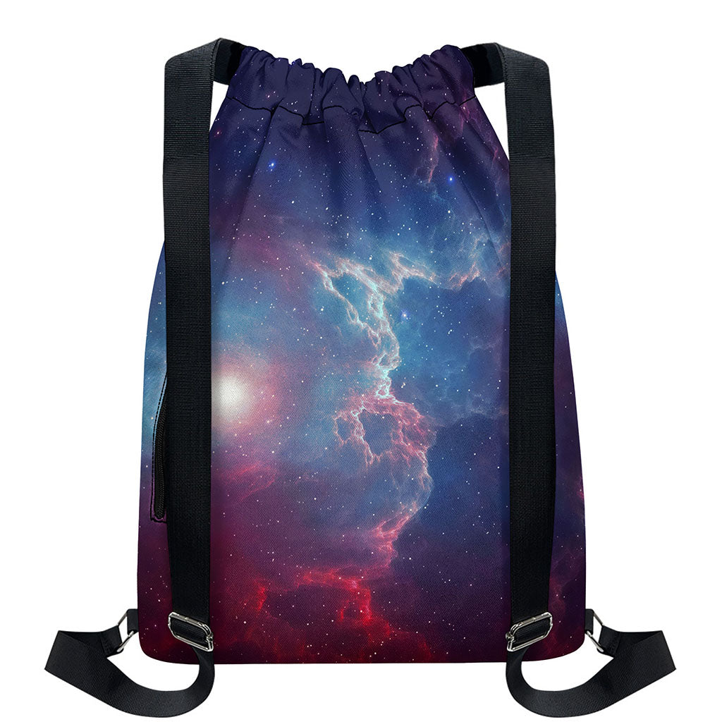 Dark Universe Galaxy Deep Space Print Drawstring Backpack
