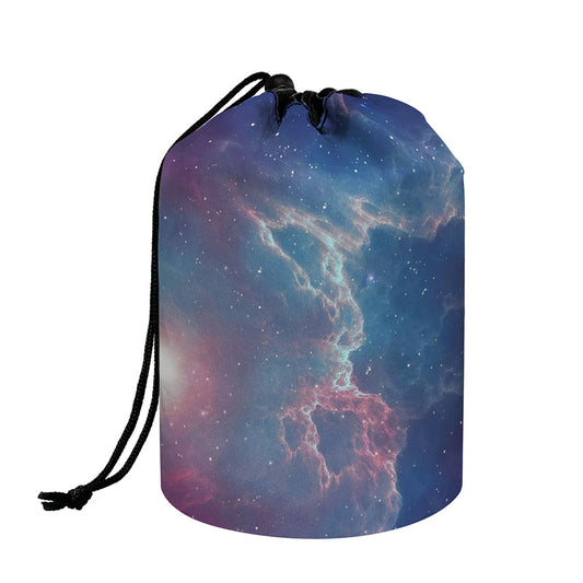 Dark Universe Galaxy Deep Space Print Drawstring Makeup Bag