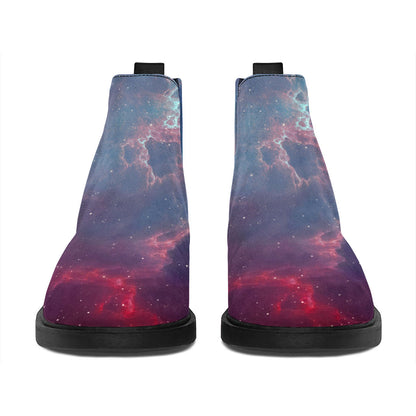 Dark Universe Galaxy Deep Space Print Flat Ankle Boots