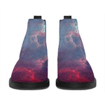 Dark Universe Galaxy Deep Space Print Flat Ankle Boots