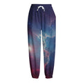 Dark Universe Galaxy Deep Space Print Fleece Lined Knit Pants