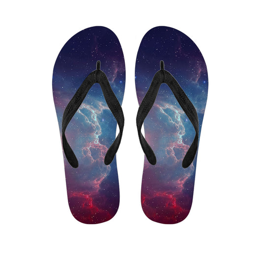 Dark Universe Galaxy Deep Space Print Flip Flops