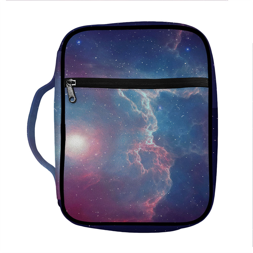 Dark Universe Galaxy Deep Space Print Front Pocket Bible Bag