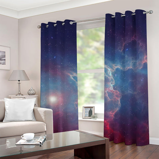 Dark Universe Galaxy Deep Space Print Grommet Curtains