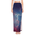 Dark Universe Galaxy Deep Space Print High Slit Maxi Skirt