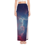 Dark Universe Galaxy Deep Space Print High Slit Maxi Skirt