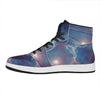 Dark Universe Galaxy Deep Space Print High Top Leather Sneakers