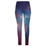 Dark Universe Galaxy Deep Space Print High-Waisted Pocket Leggings