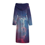 Dark Universe Galaxy Deep Space Print Hooded Bathrobe