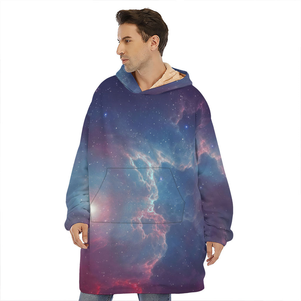 Dark Universe Galaxy Deep Space Print Hoodie Blanket