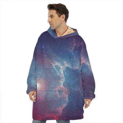 Dark Universe Galaxy Deep Space Print Hoodie Blanket