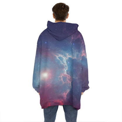 Dark Universe Galaxy Deep Space Print Hoodie Blanket