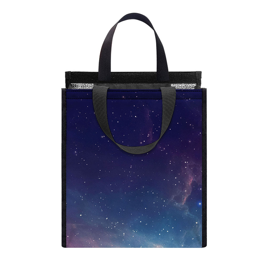 Dark Universe Galaxy Deep Space Print Insulated Lunch Tote