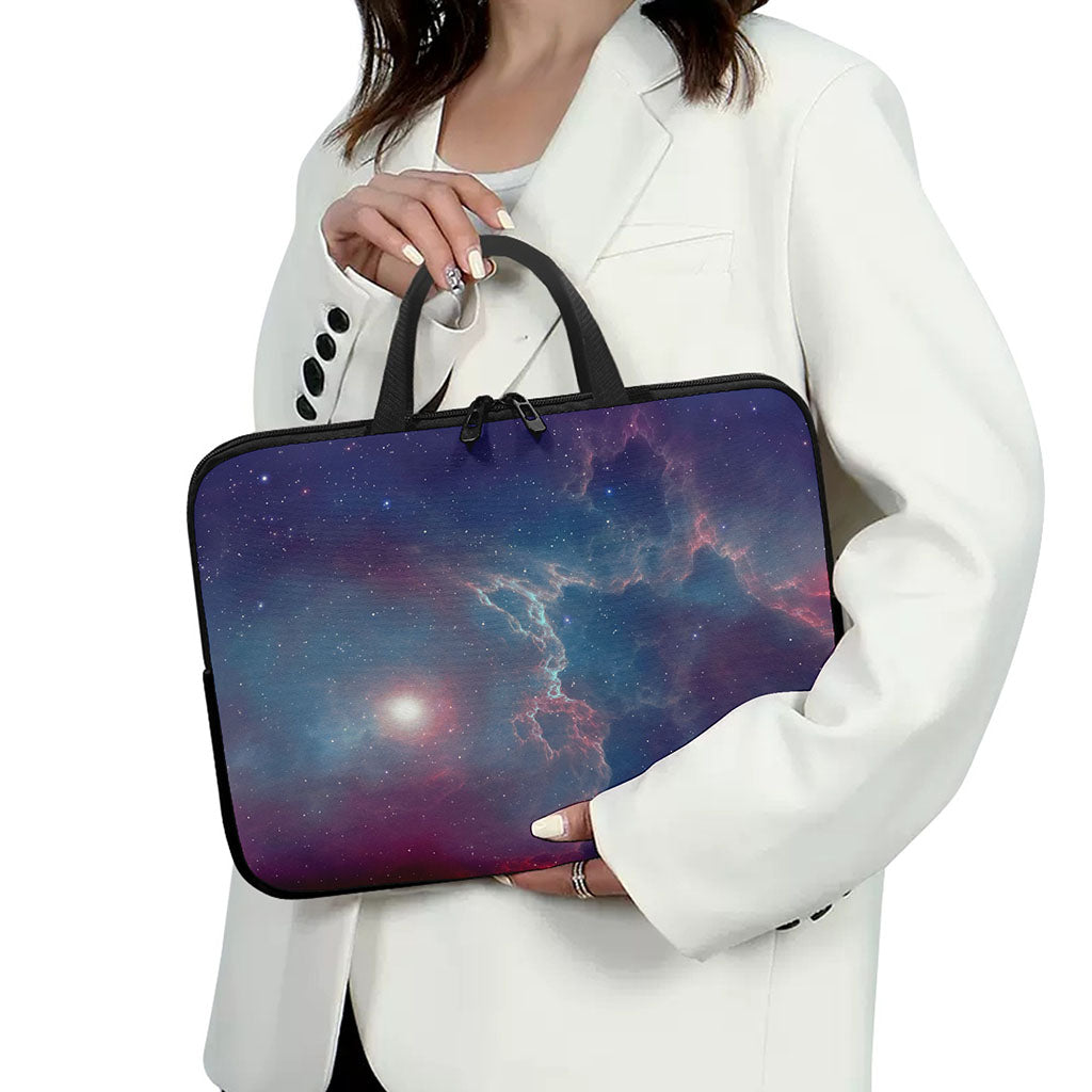 Dark Universe Galaxy Deep Space Print Laptop Sleeve With Handle