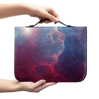 Dark Universe Galaxy Deep Space Print Leather Bible Cover
