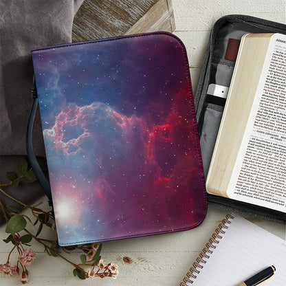 Dark Universe Galaxy Deep Space Print Leather Bible Cover