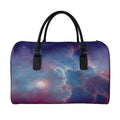 Dark Universe Galaxy Deep Space Print Leather Duffel Bag