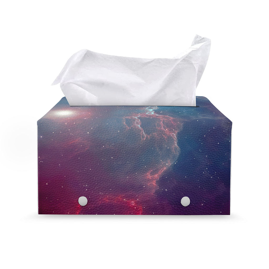 Dark Universe Galaxy Deep Space Print Leather Tissue Box Cover