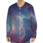 Dark Universe Galaxy Deep Space Print Long Sleeve Baseball Jersey