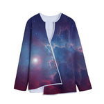 Dark Universe Galaxy Deep Space Print Long Sleeve Short Coat