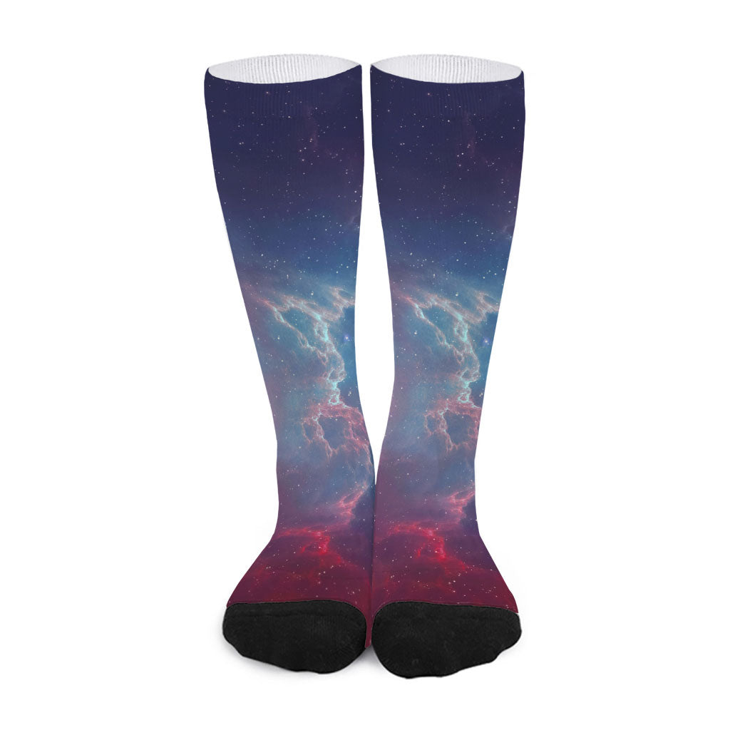 Dark Universe Galaxy Deep Space Print Long Socks
