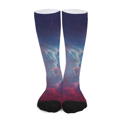 Dark Universe Galaxy Deep Space Print Long Socks
