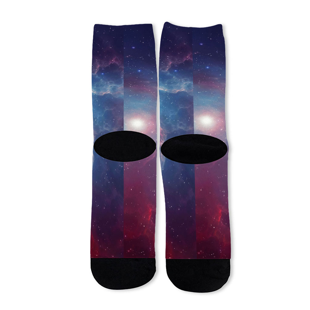 Dark Universe Galaxy Deep Space Print Long Socks