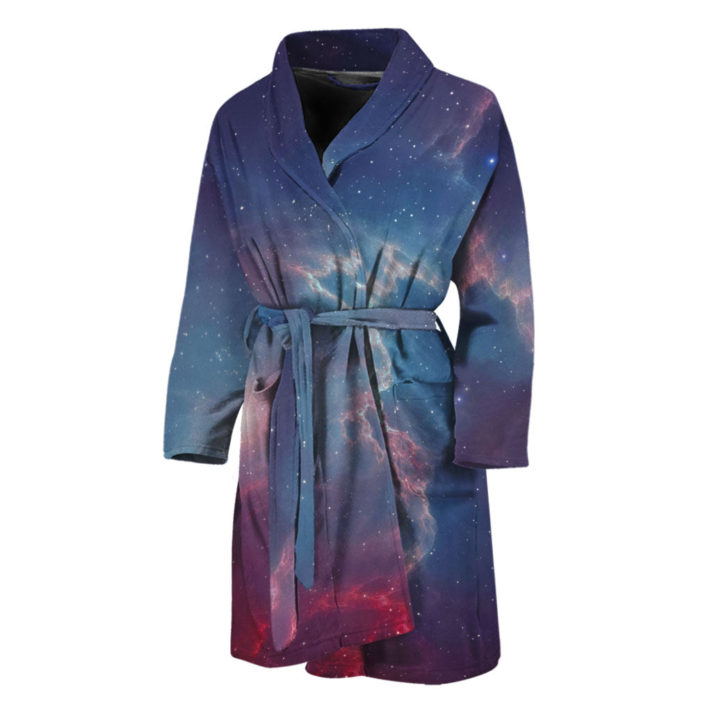 Dark Universe Galaxy Deep Space Print Men's Bathrobe