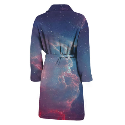 Dark Universe Galaxy Deep Space Print Men's Bathrobe