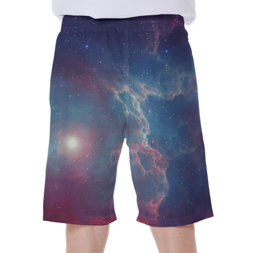Dark Universe Galaxy Deep Space Print Men's Beach Shorts