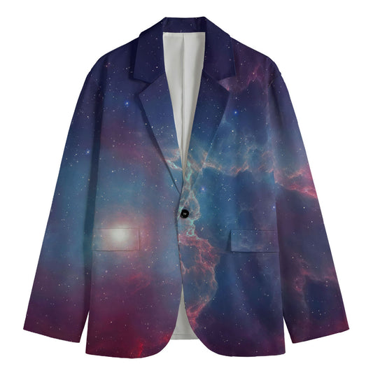 Dark Universe Galaxy Deep Space Print Men's Blazer