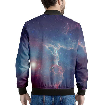 Dark Universe Galaxy Deep Space Print Men's Bomber Jacket