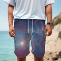 Dark Universe Galaxy Deep Space Print Men's Cargo Shorts