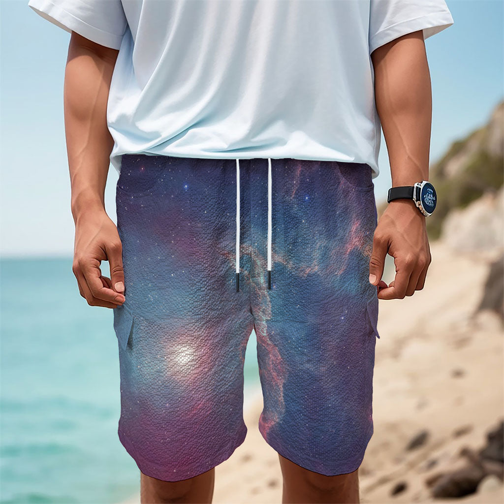 Dark Universe Galaxy Deep Space Print Men's Cargo Shorts