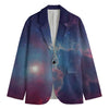 Dark Universe Galaxy Deep Space Print Men's Cotton Blazer