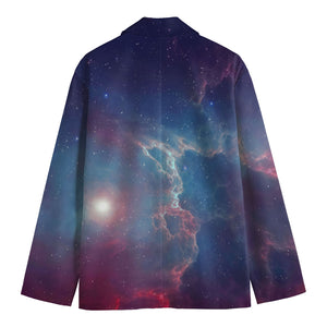 Dark Universe Galaxy Deep Space Print Men's Cotton Blazer