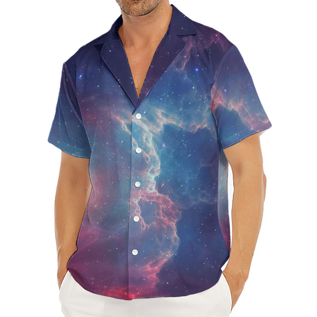 Dark Universe Galaxy Deep Space Print Men's Deep V-Neck Shirt