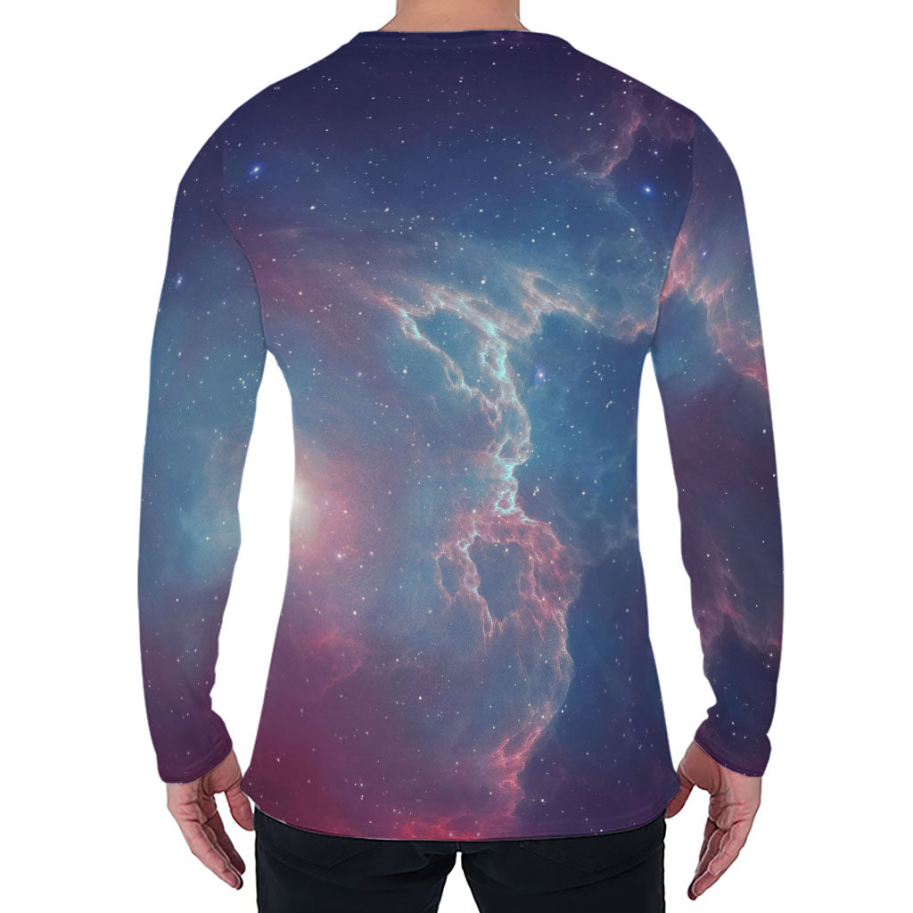 Dark Universe Galaxy Deep Space Print Men's Long Sleeve T-Shirt
