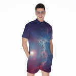 Dark Universe Galaxy Deep Space Print Men's Rompers