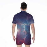 Dark Universe Galaxy Deep Space Print Men's Rompers