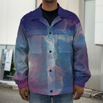 Dark Universe Galaxy Deep Space Print Men's Shirt Jacket